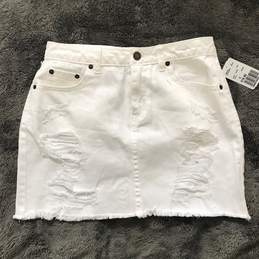 White Denim skirt